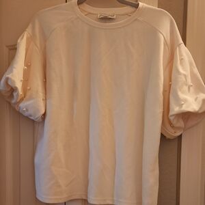 She + Sky Cream Knit Top